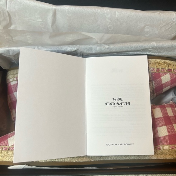 Coach Celina Gingham Espadrille Slip-Ons Women’s Size 11 Authentic BNWT & Box - Picture 14 of 14